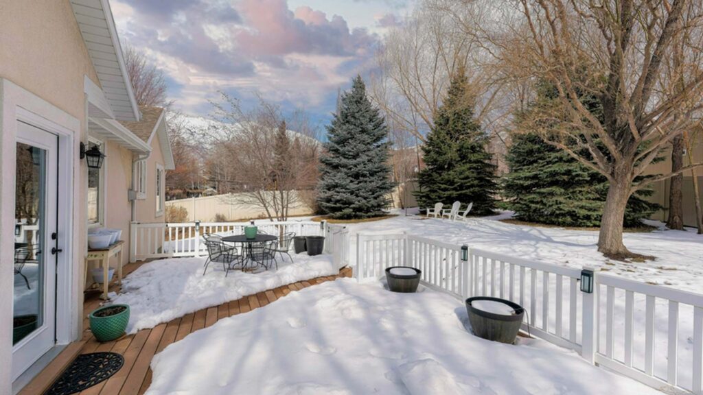 winter decking, deck building in winter, deck replacement - old materials are removed and new decking installed